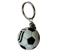 Portachiavi bianconero palla calcio con logo juv gadget tifoso accessorio zaino idea regalo uomo donna bambino