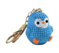 Portachiavi Boo Key Clip | Portachiavi a forma di animale in resina | Portachiavi con ciondolo in miniatura per gli amanti degli animali invernali di Natale, Blu, Refer to description