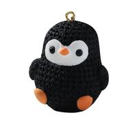 Portachiavi Boo Key Clip | Portachiavi a forma di animale in resina | Portachiavi con ciondolo in miniatura per gli amanti degli animali invernali di Natale, Nero , Refer to description