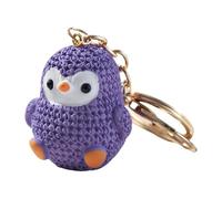 Portachiavi Boo Key Clip | Portachiavi a forma di animale in resina | Portachiavi con ciondolo in miniatura per gli amanti degli animali invernali di Natale, Viola, Refer to description