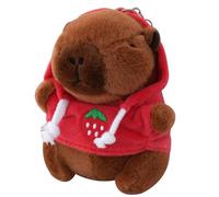 Portachiavi Capibara,morbido Coccolone Capybarra Plushingele Peluche,Portachiavi Per Animali Di Peluche Capybaras, Accessorio Per Zaino Per Giocattoli Di Peluches Per Borse Da Desktop Per Borse