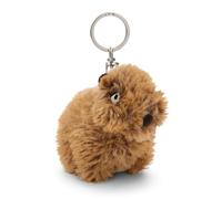 Portachiavi Capybara Capy-Barbara 10cm marrone - Delizioso ciondolo in forma di animale in morbido peluche con anello per cordini e pendenti
