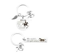 Portachiavi cavallo 2 pezzi regalo per ragazza amante dei cavalli accessori decorativi eleganti in acciaio per zaino casa auto compleanno Natale