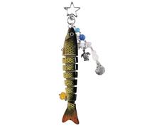 Portachiavi Charm, Pesce Pendente, Interactive Bag Accessory, Creative Cartoon Style, Lightweight Decorative Clip, Perfect for Women Men Backpacks Purses Carryall Zipper Cases Daily 6,89 x 1,18 x 0,79