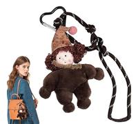 Portachiavi Charm Plush,Borsa Charm Plush - Decorazione portachiavi auto | Ciondolo affascinante della borsa della bambola dei capelli ricci, zaino del fumetto per la borsa, ornamento