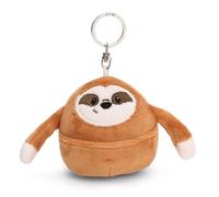 NICI Chill Bradipo 8cm-Marrone-Compagno di Peluche per Zaino o Borsa, Charm coccola con Anello Metallico per Portachiavi | 61758, Colore