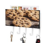 Portachiavi, Chocolate Chip Cookies Stampa Key Hanger Wall Mount, Wall Key Hanger, Wall Key Rack, Key Holder Rack Mail Sorter Organizer