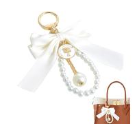 Portachiavi ,Ciondolo Appendibile Per Decorazione Borsa E Ornamento - Ciondolo Auto Donna Con Catena Di Perle Dichiarazione | Per Donne Uomini Ragazze Ragazzi Borsellino Portafoglio Zaino Telefono Cel
