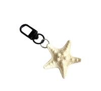 Portachiavi colorato a forma di stella marina ciondolo stella marina portachiavi ciondolo borsa supporto auto decorazione borsa regalo alla moda versatile ornamento per capelli portachiavi, Beige