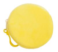 Portachiavi colorato in miniatura adorabile portamonete rotondo bello anello circolare ciondolo decorativo peluche ornamento leggero portamonete, Giallo, Taglia unica