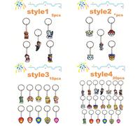 Portachiavi combinabili a tema cartone animato Paw Patrol, 21 tipi di portachiavi in PVC con immagini di cani coerenti con il cartone animato e l'anime, adatti come piccoli regali tra amici, compagni 