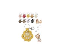 Portachiavi commemorativo a forma di zampa, 9 pezzi, portachiavi commemorativo per animali domestici, portachiavi fatto a mano, per raccogliere peli di cani e gatti, regalo commemorativo per la