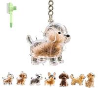 Portachiavi commemorativo per collezionisti di peli di cani, grazioso contenitore per raccogliere peli di animali domestici, regalo commemorativo per gli amanti degli animali domestici (D)