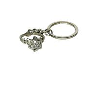 Portachiavi Compatibile con Nenya Anello d'Acqua Galadriel Magia Accessori | Ciondolo e anello con catena in lega di zinco, ispirato Saga Signore degli Anelli Fantasy, Idea regalo in bustina trasparente