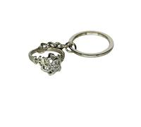 Portachiavi Compatibile con Nenya Anello dell'Acqua di Galadriel o Anello di Diamante Color Silver Ispirato Saga Signore degli Anelli Gadget Accessori Auto Idea Regalo Magia Fantasy Cosplay
