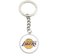 Portachiavi compatibile Lakers NBA ciondolo metallico basket sport gadget accessorio zaino idea regalo uomo donna bambino