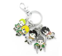 Portachiavi con 5 mini figure in stile Chibi