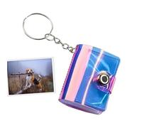 Portachiavi con album fotografico, portatile, per foto, per matrimoni, compleanni, amicizia, San Valentino, vacanze, Natale, Rosso, Refer to description