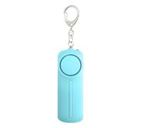 Portachiavi con allarme di sicurezza personale, materiale ABS, allarme 130 dB, doppia funzione con luce LED, dispositivo di sicurezza portatile per emergenze, blu