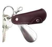 Portachiavi con Calzascarpe con in Pelle PU, Portachiavi da Viaggio con Corno, Portatile, per Anziani, Bambini, Uomini e Donne