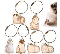 Portachiavi con capsula commemorativa per peli di gatto, ricordo trasparente per animali domestici, bottiglia portatile a forma di gatto, regalo ricordo per la perdita di animali domestici per gli