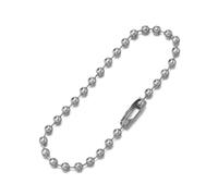 Portachiavi con catena a sfera 500 catenelle perline a rotonde, lunghezza 12 cm, for targhetta for cani connettore, gioielli pendenti fai da te(Rhodium)