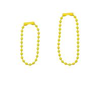 Portachiavi con catena a sfera 500 pezzi Perlina a for etichetta portachiavi Etichetta a mano Connettore Bracciale fai da te Creazione di gioielli 10 cm 12(Yellow,10cm)