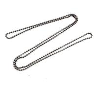 Portachiavi con catena a sfere, 50 pezzi, lunghezza 65 cm, connettore perline placcate for vassoio base ciondoli(Gun Black,2.0mm)