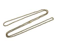 Portachiavi con catena a sfere, 50 pezzi, lunghezza 65 cm, connettore perline placcate for vassoio base ciondoli(Bronze,2.0mm)