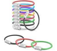 Portachiavi con cavo, 32 pezzi, piccolo portachiavi da 10,2 cm, per bagagli, cavi, portachiavi da appendere