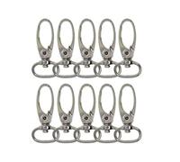 Portachiavi Con Chiusura A Moschettone Ovale Girevole A Molla Da 10 Pezzi 14 Mm