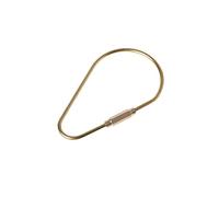 Portachiavi con chiusura a vite in ottone, semplice moschettone in ottone, gancio per chiave, forma ovale, portachiavi in ottone per uomini e donne