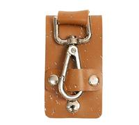 Portachiavi con cintura in pelle PU staccabile, con clip per cintura a chiave, per uomini e donne, infermiere in servizio, borsa a mano, lavoro all'aperto, applicazione della legge e, marrone, Se