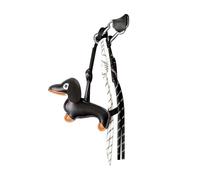 Portachiavi con ciondolo a forma di bassotto in poliuretano e lega, aggiunge un tocco di divertimento a qualsiasi borsa, per donne e ragazze, Fibbia nera in osso