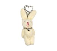Portachiavi con ciondolo a forma di coniglio in peluche fatto a mano, adorabile ornamento Y2K, portachiavi da donna, per zaino, borsa, ciondolo per chiavi, ciondolo per borsa, portachiavi, decorazione
