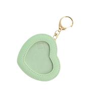 Portachiavi con ciondolo a forma di cuore animato, in pelle PU, per appassionati creativi, miglioramento dello stile personale, verde