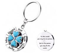 Portachiavi con ciondolo a forma di quadrifoglio, idea regalo per fidanzata e mamma, Quickdraw - Bambini,