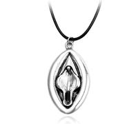 Portachiavi con ciondolo clitoride donna testicoli di pene sexy, mini portachiavi per auto accessori moda, portachiavi divertente regalo per fidanzato o fidanzata(Necklace)