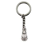 Portachiavi Con Ciondolo Moda Coniglio 24x10mm Catena In Metallo Da Uomo