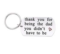 Portachiavi con ciondolo per collana, regalo per papà, papà, papà, papà, papà, - Thank You For Being The Dad You Didn'T Have To Be,Keychain1,2 Lavorazione creativa e squisita