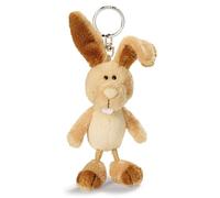 Portachiavi con coniglio 10cm marrone - Dolcissimo ciondolo sostenibile a forma di animale con anello per cordini e pendenti