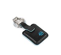 Portachiavi con CONNEQU in pelle nero