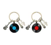 Portachiavi Con Dischi In Vinile Da 2 Pezzi, Portachiavi Con Elementi Musicali, Semplici Portachiavi Classici, Portachiavi Regalo, Portachiavi Alla Moda