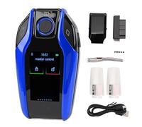 Portachiavi con display LCD, serratura automatica con accesso senza chiave, supporto in 13 lingue, sblocco automatico per avvio con un, elegante bordo in lega di zinco, standby (Blu)