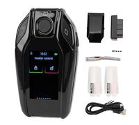 Portachiavi con display LCD, serratura automatica con accesso senza chiave, supporto in 13 lingue, sblocco automatico per avvio con un, elegante bordo in lega di zinco, standby (Nera)