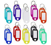 Portachiavi con Etichette Multicolore, Facile da Leggere, Multiuso per Bagagli, Animali Domestici e Ufficio, Set da 20 Pezzi (10 Colori)