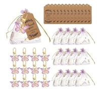 Portachiavi con farfalla, in lega di zinco, a forma di farfalla, accessorio alla moda, portachiavi per ragazzi e ragazze