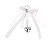Portachiavi con fiocco in pizzo a forma di ballerina portachiavi creativo per auto a forma di cuore ornamento creativo per borsa fascino per zaino balletto portachiavi portachiavi ciondolo borsa a