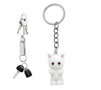 Portachiavi con gatto, portachiavi gatto per ragazze, divertente gattino dei cartoni animati, portachiavi con gattino fantasia, adorabile, divertente e creativo, regalo di festa per zaino,