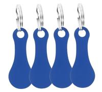 Portachiavi con gettone per carrello della spesa portatile da 4 pezzi Portachiavi in acciaio inossidabile per l'accesso al carrello Design compatto per un facile trasporto e un utilizzo rapido